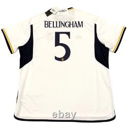 2023/24 Real Madrid Home Jersey #5 Bellingham 3XL Adidas Soccer Champions League
