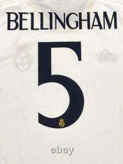 2023/24 Real Madrid Home Jersey #5 Bellingham 3XL Adidas Soccer Champions League