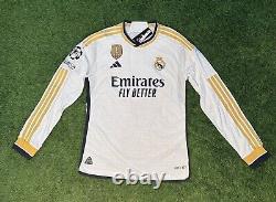 2023/24 Real Madrid Long Sleeve Home Kit Player Version #5 Bellingham