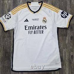2024 Adidas Real Madrid Home Soccer Jersey Jude Bellingham Men L UCL Final BVB