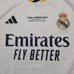 2024 Adidas Real Madrid Home Soccer Jersey Jude Bellingham Men L UCL Final BVB