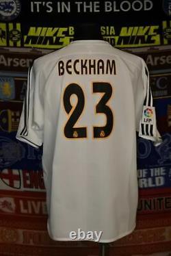 4.5/5 Real Madrid adults XL/XXL 2003 #23 Beckham football shirt jersey soccer