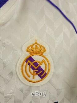 4.7/5 Real Madrid jersey large 1988 1989 home shirt soccer football Hummel ig93
