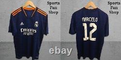 5+/5 Real Madrid #12 Marcelo 2021/2022 Away Size L Adidas soccer shirt jersey