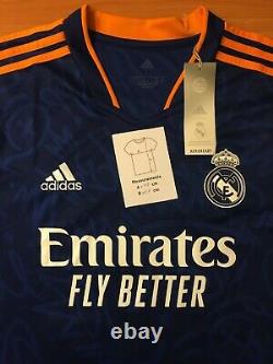 5+/5 Real Madrid #12 Marcelo 2021/2022 Away Size L Adidas soccer shirt jersey