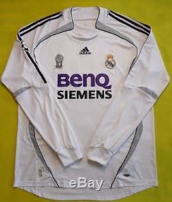 5/5 Real Madrid 20062007 Home Jersey Shirt Cup Original Football Jersey Adidas