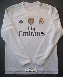 5+/5 Size L Real Madrid Spain 20152016 Home Jersey Shirt #11 Bale Adidas
