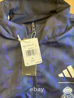 ADIDAS Mens REAL MADRID ANTHEM REVERSIBLE JACKET Sz L IQ0549 New With Tags
