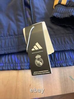 ADIDAS Mens REAL MADRID ANTHEM REVERSIBLE JACKET Sz L IQ0549 New With Tags