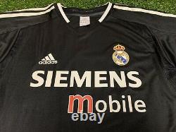 Adidas 2004 2005 Real Madrid Ronaldo Jersey Shirt Kit Black Away Large L 9 Liga