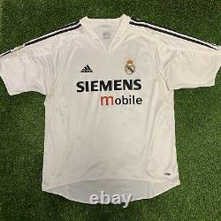 Adidas 2004 2005 Real Madrid Ronaldo Jersey Shirt Kit White Home Large L 9 Liga