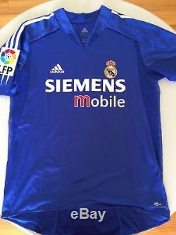Adidas 2004 2005 Real Madrid Zidane 5 Football Shirt Dual Layer Match Jersey S/s