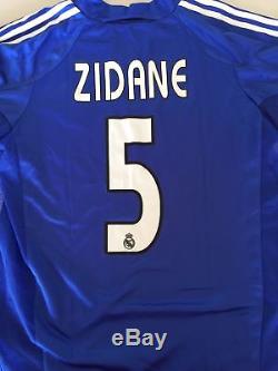 Adidas 2004 2005 Real Madrid Zidane 5 Football Shirt Dual Layer Match Jersey S/s