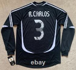 Adidas 2006/07 Real Madrid R. Carlos Player Issue Formotion Long Sleeve Jersey L