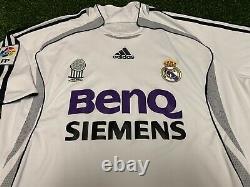 Adidas 2006 2007 Real Madrid Roberto Carlos Jersey Shirt Kit White Home Large L