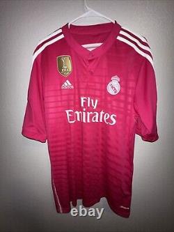 Adidas 2014 Real Madrid XL Away Blank Jersey 2015 Pink La Liga Shirt Football 14