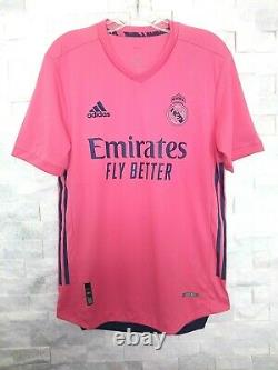 Adidas 2020-21 REAL MADRID AUTHENTIC AWAY JERSEY (GI6462) PINK-BLUE