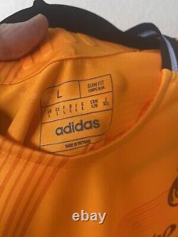 Adidas 2024/2025 Real Madrid Authentic Away Soccer Jersey. Orange Size L