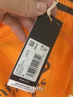 Adidas 2024/2025 Real Madrid Authentic Away Soccer Jersey. Orange Size XL
