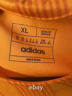 Adidas 2024/2025 Real Madrid Authentic Away Soccer Jersey. Orange Size XL