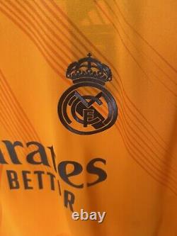 Adidas 2024/2025 Real Madrid Authentic Away Soccer Jersey. Orange Size XL