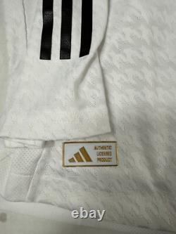 Adidas 2024/25 REAL MADRID CF Authentic WHITE Jersey-MEN'S Size 3XL Long Sleeve