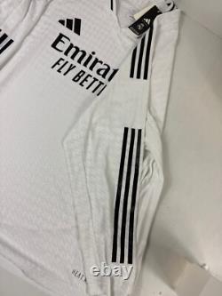 Adidas 2024/25 REAL MADRID CF Authentic WHITE Jersey-MEN'S Size 3XL Long Sleeve