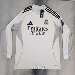 Adidas Adult Real Madrid Kylian Mbappé 2025 Home Long Sleeve Jersey Men's Large