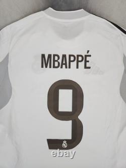 Adidas Adult Real Madrid Kylian Mbappé 2025 Home Long Sleeve Jersey Men's Large