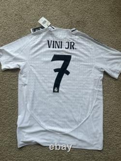 Adidas Authentic Home Soccer Shirt Vini Jr Real Madrid Jersey 2024/2025 Large