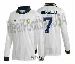 Adidas C. Ronaldo Real Madrid Icons Long Sleeve T-shirt Retro Jersey 2019/20