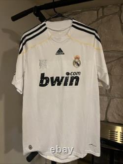 Adidas Christiano Ronaldo Real Madrid 2009-10 Bwin Jersey Men's Size L White #9