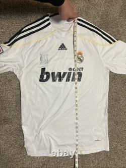 Adidas Christiano Ronaldo Real Madrid 2009-10 Bwin Jersey Men's Size L White #9