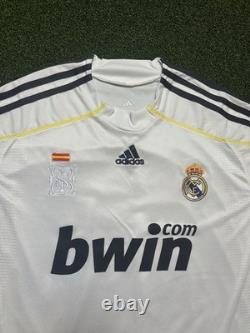 Adidas Christiano Ronaldo Real Madrid 2009-10 Bwin Jersey Men's Size XL White #9