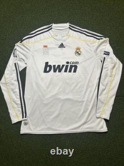 Adidas Christiano Ronaldo Real Madrid 2009-10 Bwin Jersey Men's Size XL White #9