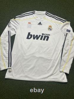 Adidas Christiano Ronaldo Real Madrid 2009-10 Bwin Jersey Men's Size XL White #9
