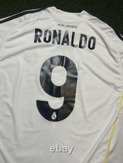 Adidas Christiano Ronaldo Real Madrid 2009-10 Bwin Jersey Men's Size XL White #9