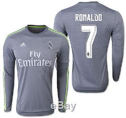 Adidas Cristiano Ronaldo Real Madrid Long Sleeve Away Jersey 2015/16