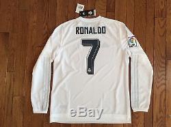 Adidas Cristiano Ronaldo Real Madrid Long Sleeve Home Jersey 15/16 BNWT