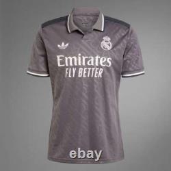 Adidas Endrick #16 Real Madrid 24/25 Third Jersey Mens Sizes Iy1763 Gray Color