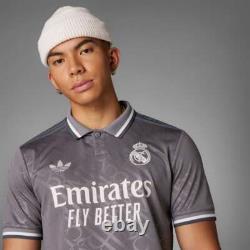 Adidas Endrick #16 Real Madrid 24/25 Third Jersey Mens Sizes Iy1763 Gray Color