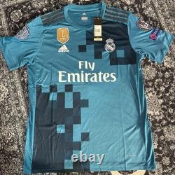 Adidas Fly Emirates Jersey Med Blue Soccer FIFA World Champion 2017 Ronaldo #7