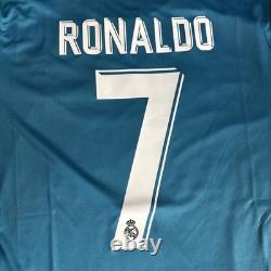 Adidas Fly Emirates Jersey Med Blue Soccer FIFA World Champion 2017 Ronaldo #7