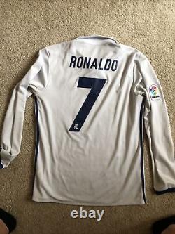 Adidas Fly Emirates Real Madrid LaLiga Patch Sz M Jersey Ronaldo 7 Climacool