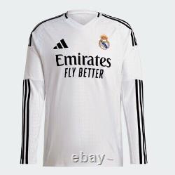 Adidas Mbappe Real Madrid Uefa Champions League Long Sleeve Home Jersey 2024/25