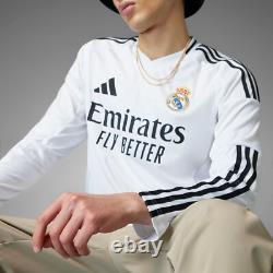 Adidas Mbappe Real Madrid Uefa Champions League Long Sleeve Home Jersey 2024/25