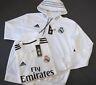 Adidas Men's Real Madrid Hoodie & Home Soccer Jersey, White/Black, Size L