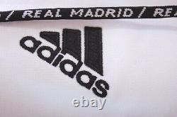 Adidas Men's Real Madrid Hoodie & Home Soccer Jersey, White/Black, Size L
