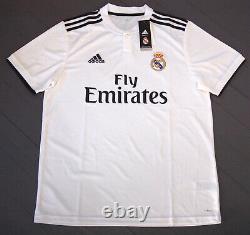 Adidas Men's Real Madrid Hoodie & Home Soccer Jersey, White/Black, Size L