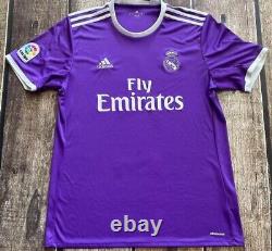 Adidas Original Fc Real Madrid Futbol Soccer Fly Emirates Jersey Purple Mens L
